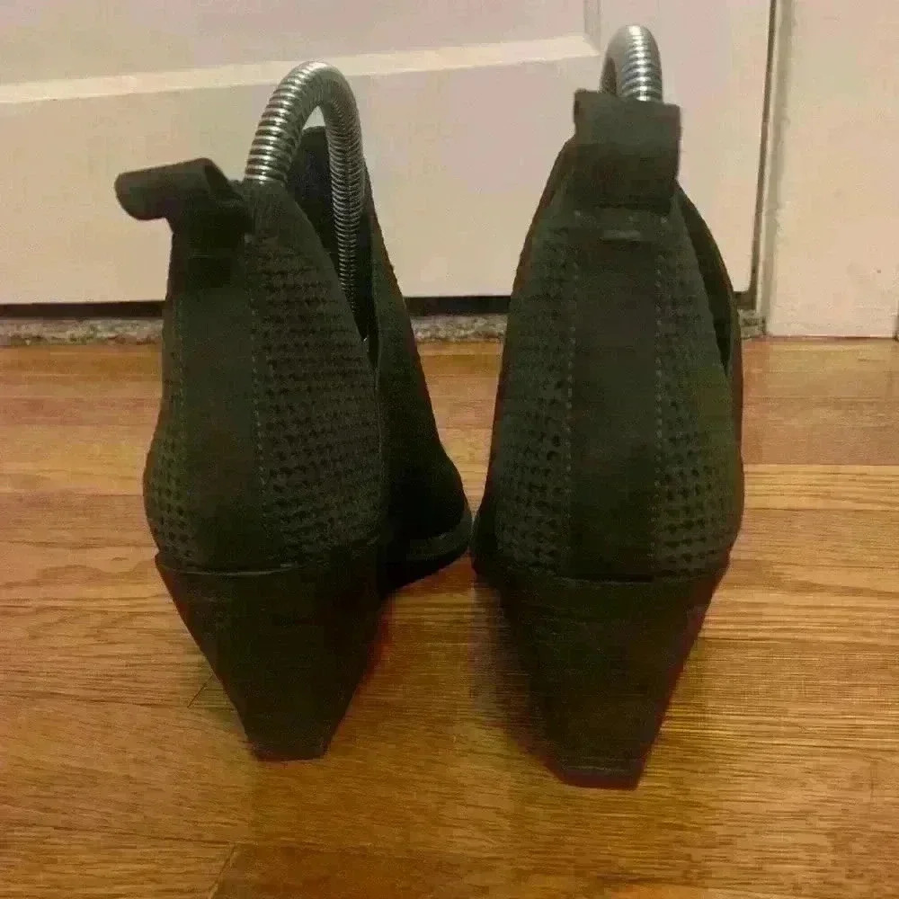 Eileen Fisher Graphite Stretch Knit Ankle Slip On Bootie, size 6.5 - Picture 4 of 10